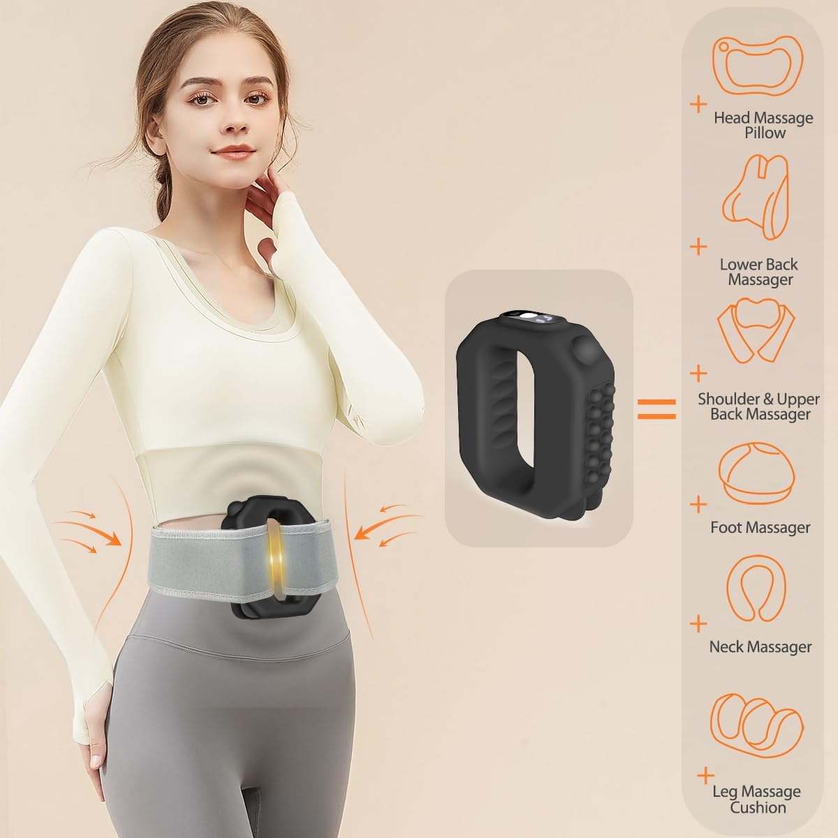 Ceinture vibrante amincissante rechargeable avec technologie des fascias