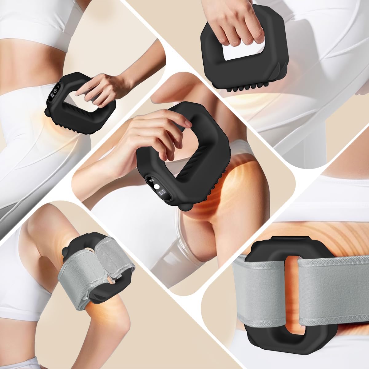 Ceinture vibrante amincissante rechargeable avec technologie des fascias