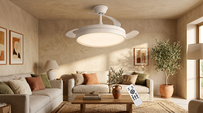 Ventilador de techo con luz LED y mando a distancia